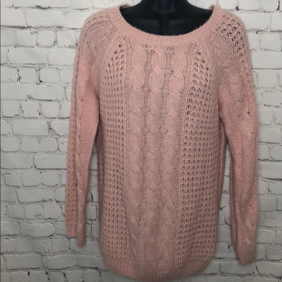Like New: Bubblegum Pink Cable Knit Tunic Sweater - Picture 8 of 13